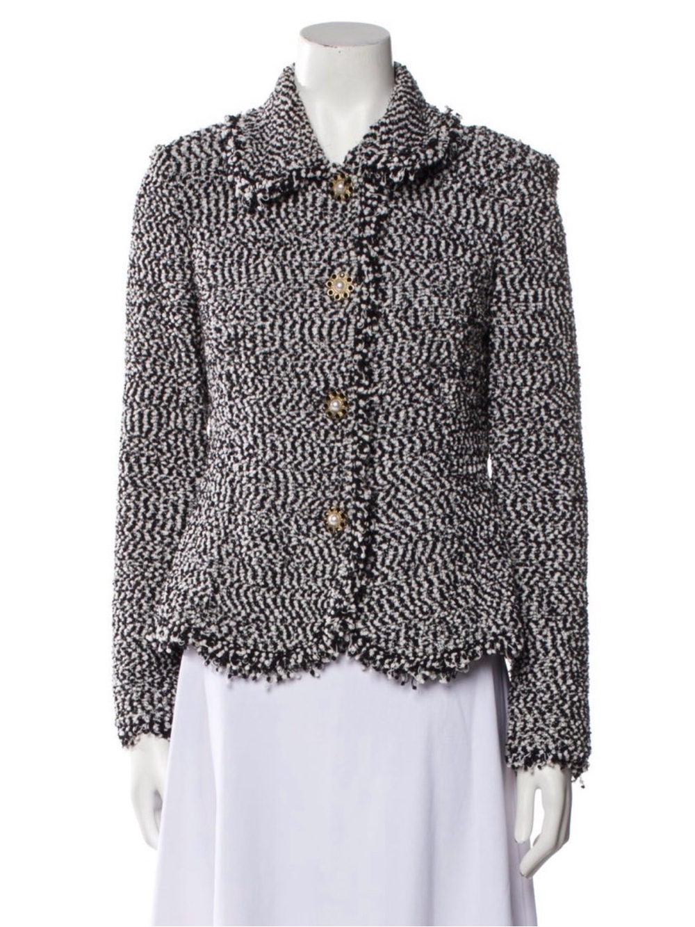 St. John Black and White Blazer